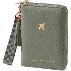 Beautiful Passport Holder for Travel with Wristlet Strap - All-in-One Wallet for